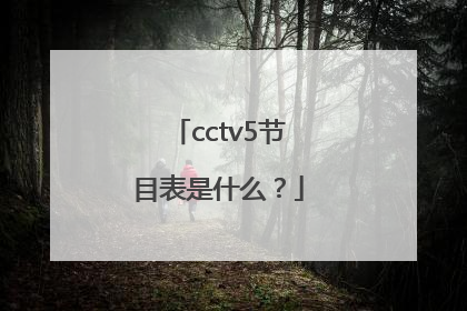 cctv5节目表是什么？